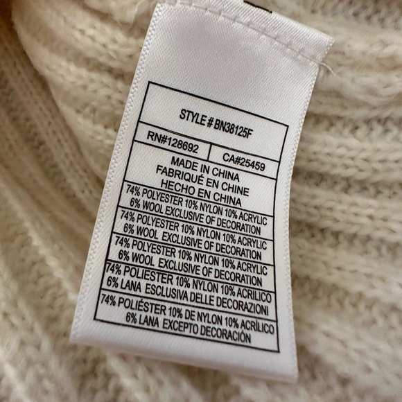 NWT Steve Madden Women’s Mock Neck Rib Dress In White Cap - Picture 9 of 11